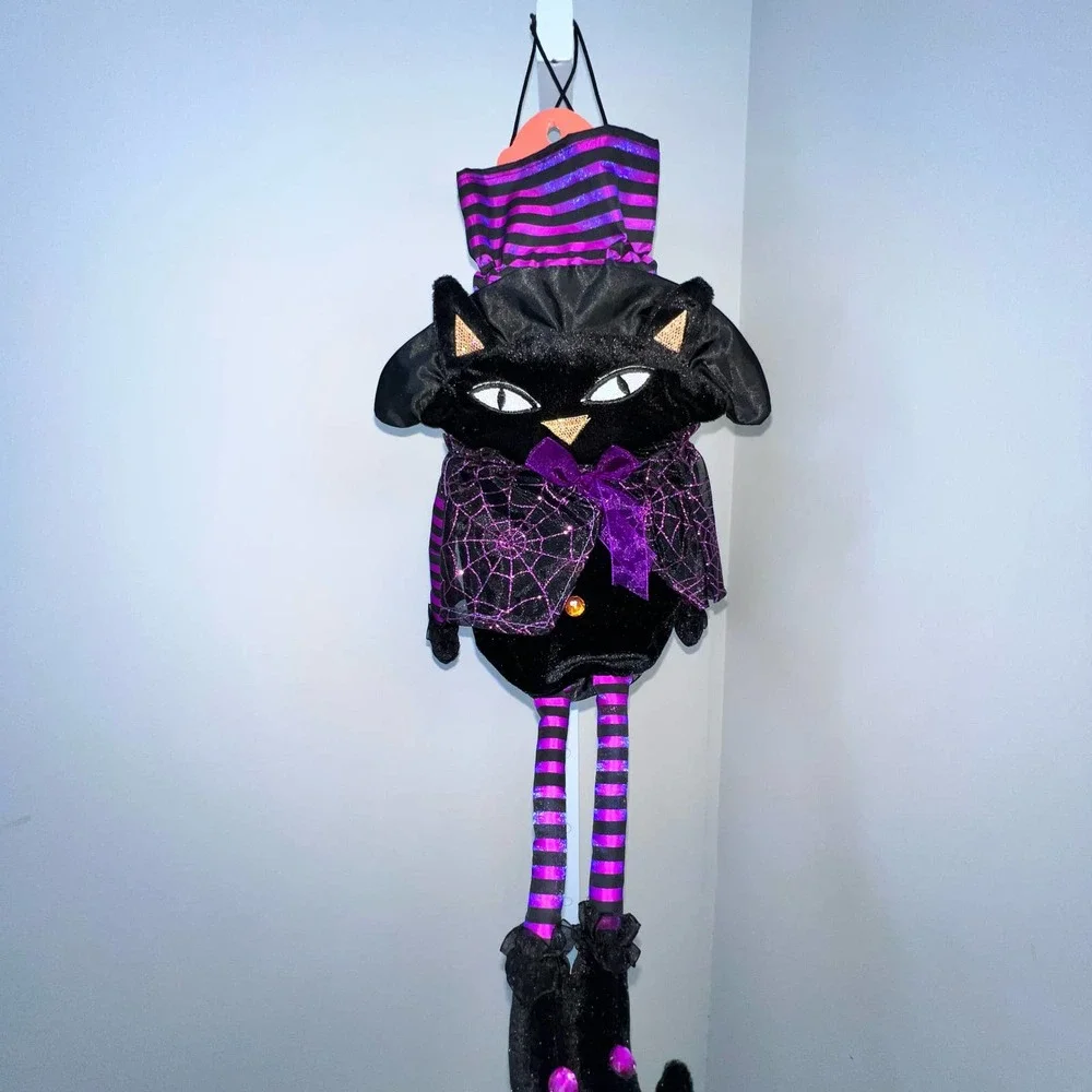 Pier 1 Imports Scary Black Cat Wine Bottle Travel Carrier